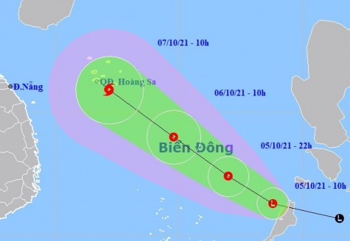 Chiều tối 5/10, Biển Đông xuất hiện ATNĐ; cảnh báo mưa lớn, lũ quét, sạt lở đất