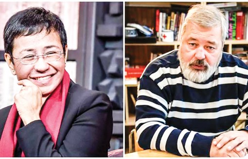 Giải Nobel Hòa bình thuộc về 2 nhà báo