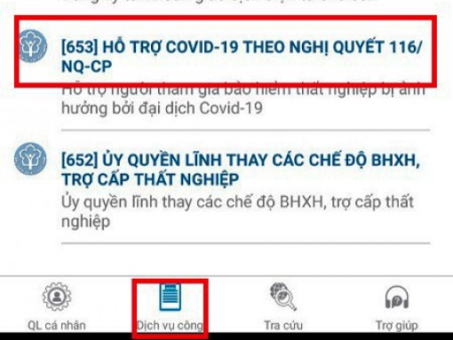 Thủ tục để người lao động đang đóng bảo hiểm thất nghiệp nhận tiền theo Nghị quyết 116/NQ-CP
