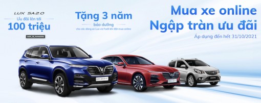 VinFast dành "ưu đãi kép" hàng trăm triệu cho khách mua xe online