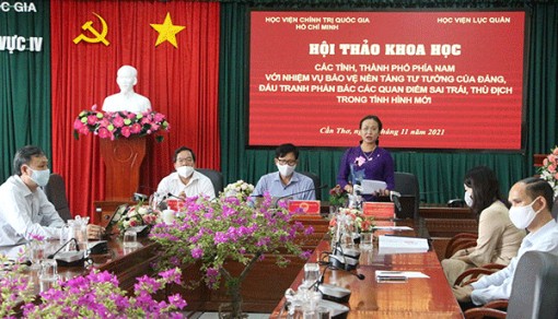 Bảo vệ nền tảng tư tưởng của Ðảng, đấu tranh phản bác các quan điểm sai trái, thù địch trong tình hình mới