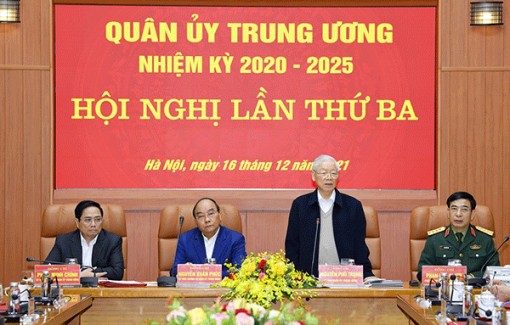Tổng Bí thư Nguyễn Phú Trọng chủ trì Hội nghị Quân ủy Trung ương lần thứ 3