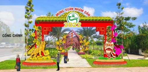 Ngắm “Ông Hổ chúc Tết” ở Vườn hoa Cần Thơ xuân Nhâm Dần