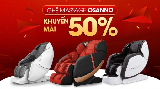 Osanno tri ân khách hàng, giảm giá 50% ghế massage cho khách hàng Cần Thơ