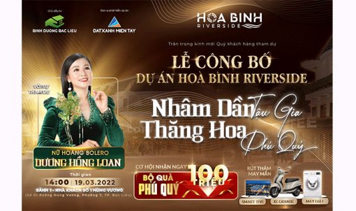 “Nữ hoàng Bolero miền Tây” Dương Hồng Loan tham dự Lễ công bố dự án Hòa Bình Riverside Bạc Liêu