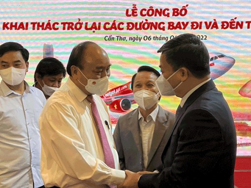 Vietjet khởi động lại 10 đường bay đến và đi từ TP Cần Thơ