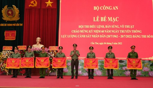 Công an tỉnh Trà Vinh đạt giải Nhất Hội thi điều lệnh, bắn súng, võ thuật lực lượng Công an 9 địa phương