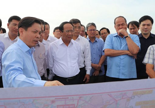 Phó Thủ tướng Lê Văn Thành khảo sát thực địa dự án cao tốc Châu Đốc - Cần Thơ - Sóc Trăng