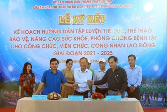 Ký kết phối hợp hướng dẫn tập luyện thể thao trong công chức, viên chức, công nhân, lao động