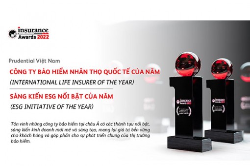 Prudential Việt Nam giành giải thưởng kép tại Insurance Asia Awards 2022 và HR Asia Awards 2022