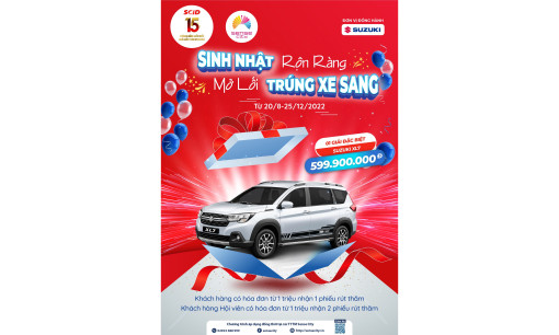 Mua hàng tại Sense City có cơ hội trúng ô tô trị giá gần 600 triệu đồng