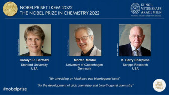 Nobel Hóa học 2022 vinh danh 3 nhà khoa học Mỹ và Ðan Mạch