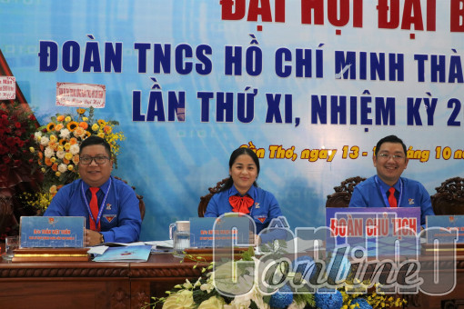 Đại hội đại biểu Đoàn TNCS Hồ Chí Minh TP Cần Thơ hoàn thành ngày làm việc đầu tiên