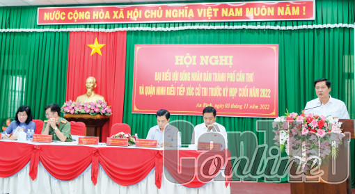 Đại biểu HĐND tiếp xúc cử tri quận Ninh Kiều và huyện Thới Lai