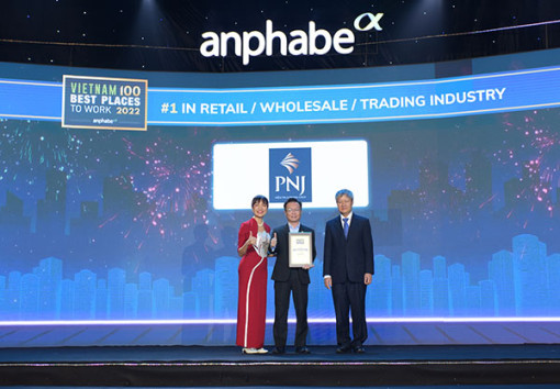 PNJ được vinh danh Top 1 “Nơi làm việc tốt nhất Việt Nam” trong ngành bán lẻ năm 2022