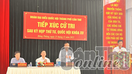 Ðại biểu Quốc hội TP Cần Thơ tiếp xúc cử tri ở huyện Cờ Ðỏ