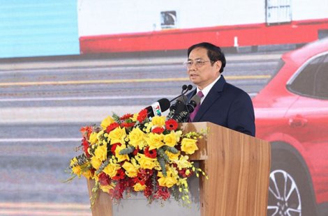 Thủ tướng Phạm Minh Chính dự lễ xuất khẩu lô xe điện của VinFast sang Mỹ