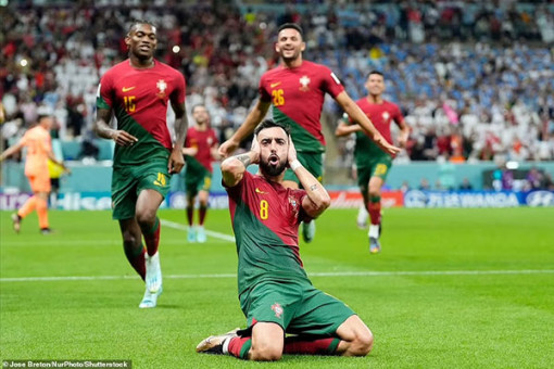 Bồ Đào Nha 2-0 Uruguay: Bruno Fernandes lập cú đúp, Bồ Đào Nha có vé đi tiếp