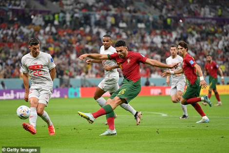 Đè bẹp Thụy Sĩ 6-1, Bồ Đào Nha thẳng tiến vào tứ kết