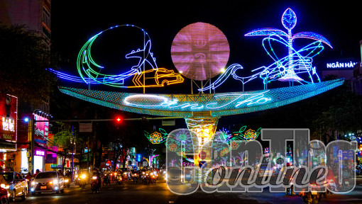 Đường đèn nghệ thuật TP Cần Thơ chính thức hoạt động