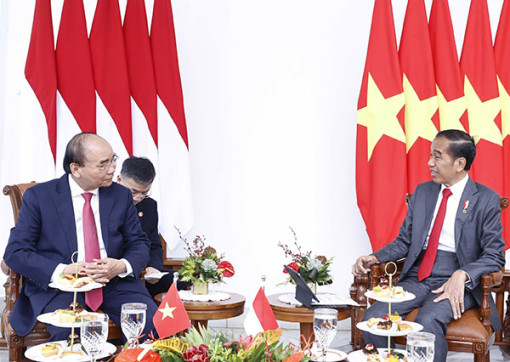 Tổng thống Indonesia chủ trì lễ đón cấp Nhà nước Chủ tịch nước Nguyễn Xuân Phúc