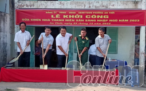 Khởi công sửa chữa nhà cho thanh niên sẵn sàng lên đường nhập ngũ năm 2023