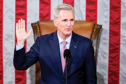 Ông Kevin McCarthy trở thành Chủ tịch Hạ viện Mỹ