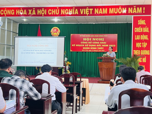 Công bố công khai kế hoạch sử dụng đất quận Bình Thủy năm 2023