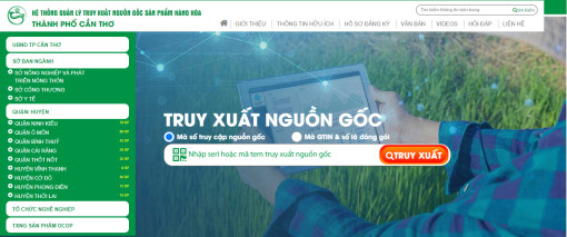 Công nhận Hệ thống quản lý truy xuất nguồn gốc sản phẩm, hàng hóa của thành phố