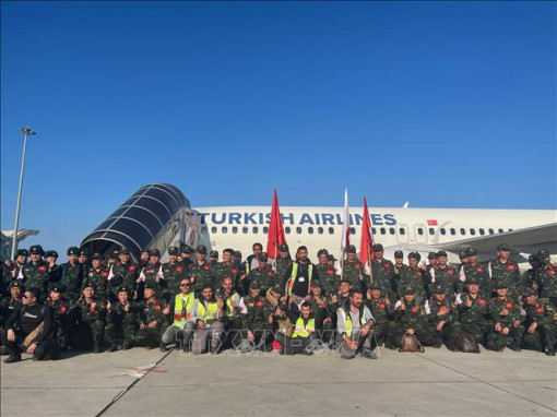 Đoàn cứu hộ, cứu nạn QĐND Việt Nam hoàn thành xuất sắc nhiệm vụ tại Thổ Nhĩ Kỳ, lên đường về nước