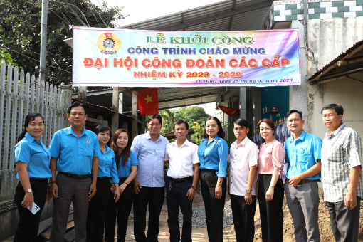 Xây dựng công trình đường giao thông chào mừng đại hội Công đoàn