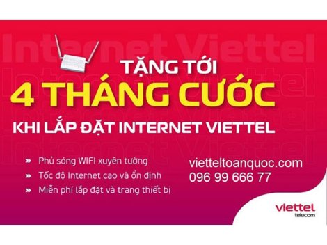Lắp Wifi Viettel Ninh Kiều - Cần Thơ chỉ từ 145.000đ, tặng 3 tháng