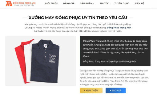 Xưởng may Đồng Phục Trang Anh giá sỉ được vận hành bởi Công ty Invert