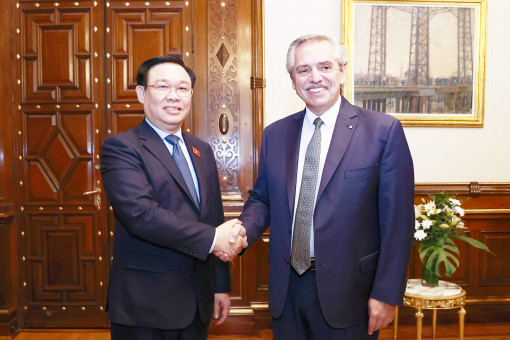 Chủ tịch Quốc hội Vương Đình Huệ gặp các nhà lãnh đạo Argentina