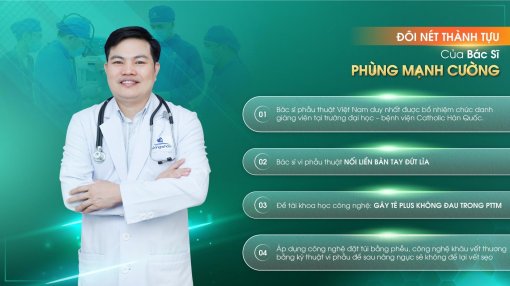 Nâng ngực nội soi hạn chế xâm lấn tại BS Phùng Mạnh Cường