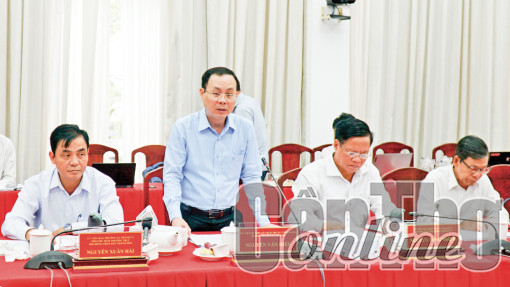 Bí thư Thành ủy làm việc với Ban Cán sự Đảng UBND thành phố và Ủy ban Kiểm tra Thành ủy