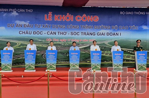 Khởi công cao tốc Châu Đốc - Cần Thơ - Sóc Trăng