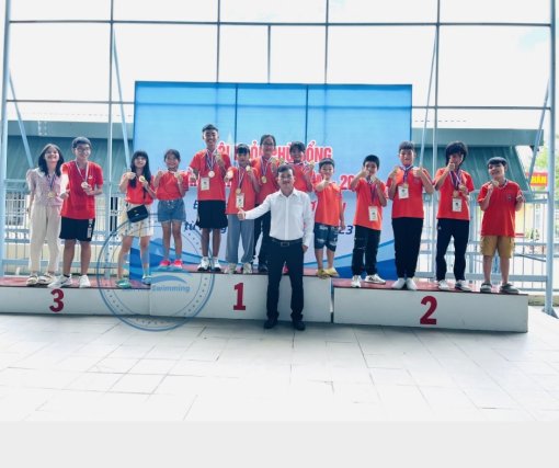 CLB Bơi lội Cần Thơ giành 22 huy chương tại Hội khỏe Phù Đổng cấp thành phố năm 2023