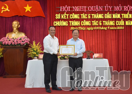 Quận ủy Bình Thủy sơ kết công tác 6 tháng đầu năm