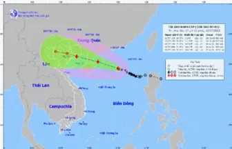 Dự báo khoảng chiều và đêm 18-7, bão số 1 ảnh hưởng đến đất liền Việt Nam