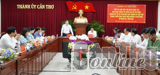 Khảo sát công tác lãnh đạo, chỉ đạo của Đảng trong thực hiện đường lối đổi mới tại TP Cần Thơ