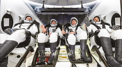 4 phi hành gia trên ISS trở về Trái đất an toàn