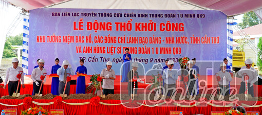 Khởi công xây dựng Khu tưởng niệm Bác Hồ và anh hùng liệt sĩ Trung đoàn 1 U Minh Quân khu 9