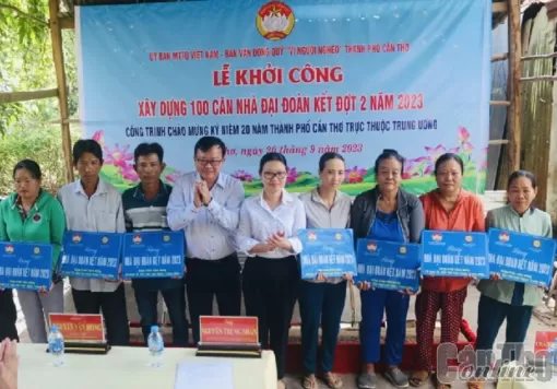 Khởi công xây dựng 100 căn nhà Đại Đoàn kết