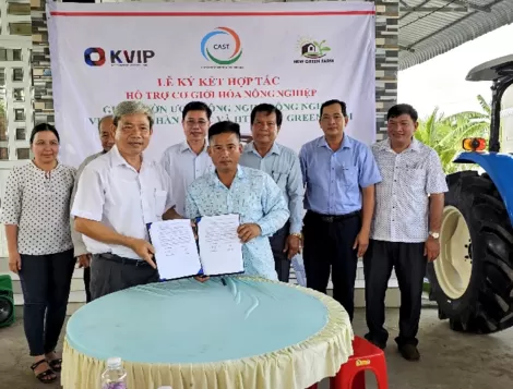 Vườn ươm Công nghệ công nghiệp Việt Nam - Hàn Quốc hỗ trợ cơ giới hóa nông nghiệp cho New Green Farm