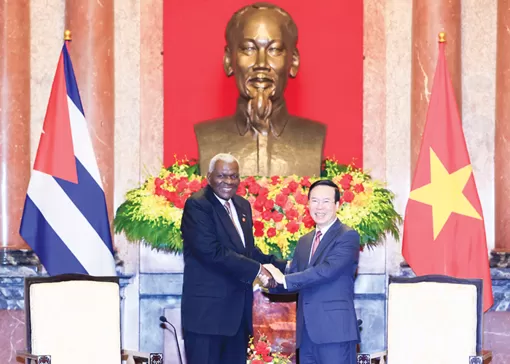 Chủ tịch nước Võ Văn Thưởng tiếp Chủ tịch Quốc hội Chính quyền Nhân dân Cuba