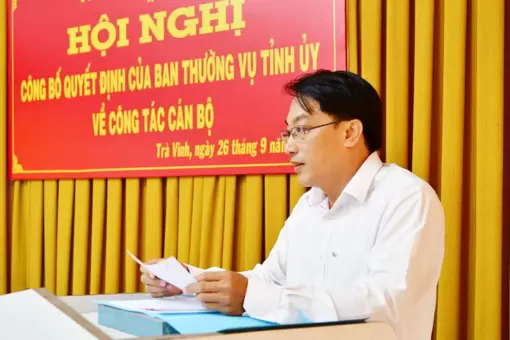 Công bố và trao quyết định bổ nhiệm Tổng Biên tập Báo Trà Vinh