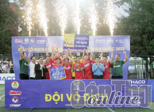 Công đoàn Kiên Giang vô địch Giải Bóng đá công nhân toàn quốc 2023 khu vực 8