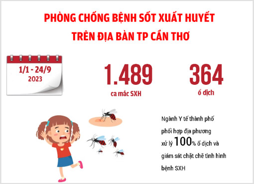 [Infographics] Phòng chống bệnh sốt xuất huyết trên địa bàn TP Cần Thơ