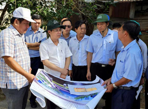 Lãnh đạo thành phố kiểm tra tiến độ một số công trình trọng điểm Dự án 3 và quốc lộ 91